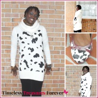 My DIY Cow Print Sweater Tutorial: I Love it!!